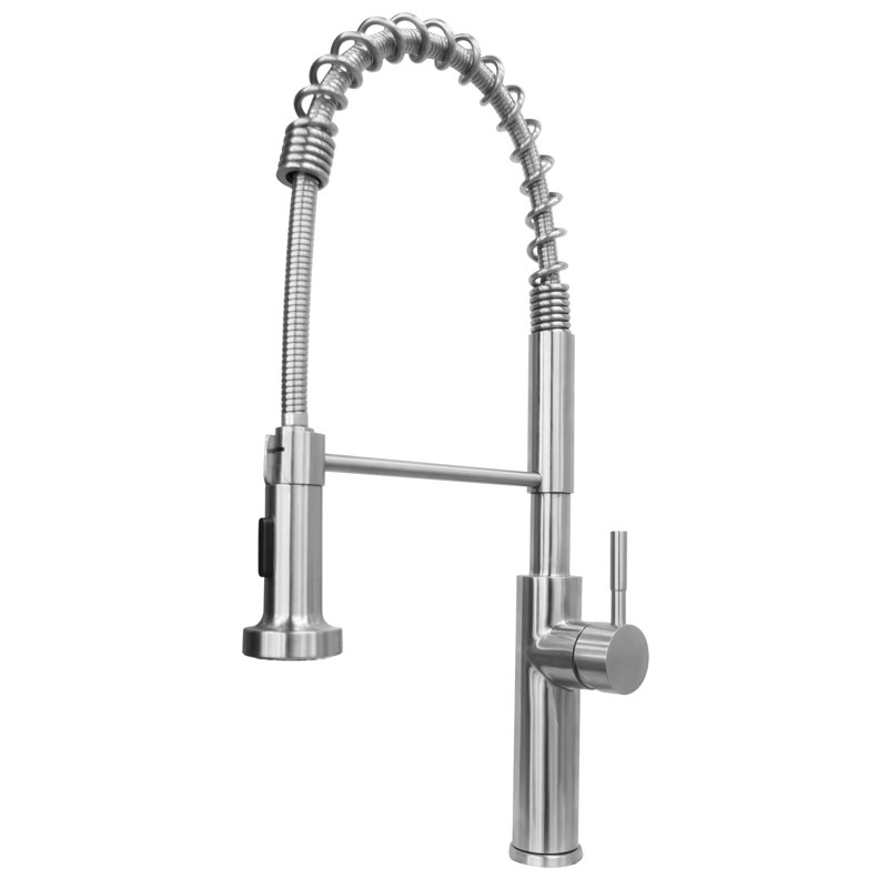 Valley Acrylic Ltd. Chef Commercial Grade Pull Down Single Handle Kitchen Faucet Wayfair